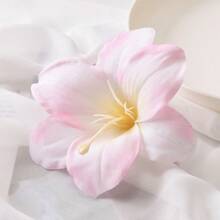 7pcs/1 Set Faux Lily Flower Hair Clips, Boho Style Side Bangs Hair Clips, Sweet Beach Holiday Decorative Hair Accessories, Delicate Floral Duck Clip Hair Pins, Suitable For Daily Wear And Beach Photo Shoot, Summer Accessories, Travel, Claw Clips, Alligator Hair Clip, Hair Slide, Hair Claws, Vacation Outfits Woman