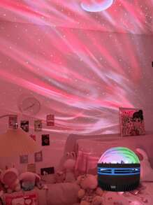 1pc Galaxy Projector, Starry Night Light, USB Powered, Auto Rotation, Fantasy Theme, Bedroom Decor, Ideal For Christmas, Camping, Wedding, Halloween, Tabletop Lighting