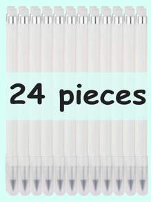 24/6pcs Personalized Customized Eternal Pencil, Personalized Customized Text, Pencil That Cannot Be Finished Without Sharpening, Advanced Technology Pencil With Rubber, Macaron Durable Creative Pencil, Essential Stationery For Back To School Season, Student Stationery, Customized Pen