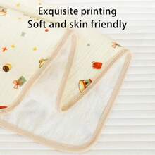 1pc Baby Urine Pad, Newborn Gauze Waterproof Mattress, Children Kindergarten Washable Bed Sheet - Nursing Pad - Anti-Bedwetting Pad, Soft & Breathable, Cute Animal Print Pattern, Perfect Infant Shower Gift
