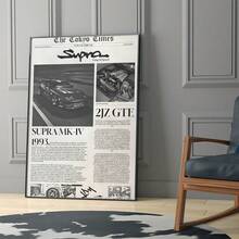 1 Pc Canvas Painting,Tokyo Times, Supra, 2JZ GTE, SUPRA -IV, 1993,Wood Framed Painting (1) Thickness 2.5 Cm/ 1 Inch-Home Decoration For All Occasions,Ideal New Year, Valentine's Day,Thanksgiving,Easter,Christmas Gift,Room Decoration Aesthetic,Wall Decoration Art,Perfect Gift,Autumn And Winter Wall Decoration,Living Room Decoration, Bedroom Decoration, Kitchen Decoration, Entry Decoration, Bathroom Decoration, Direct Wall Painting, High Quality Wall Painting Poster,Modern Home Decoration Stretched And Framed Ready To Hang - màu đen - Xem 3