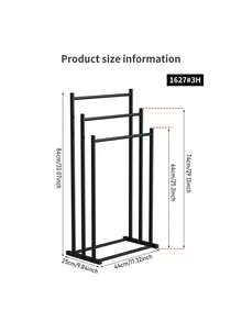 1pc Modern 3-Tier Floor Standing Towel Rack - Heavy Duty Free Standing Bathroom & Pool Drying Organizer, Space-Saving Multipurpose Storage Rack, Indoor/Outdoor Use, No Assembly Required, Metal Frame For Hanging Towels, Robes & Accessories, Suitable For Bathroom, Pool Area, Contemporary Design, Sturdy Construction - Multicolor - View 13