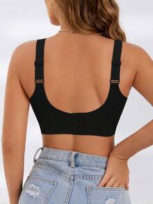 2pcs/Set Women Wireless Push-Up Bra With Side Support, Full Coverage Adjustable Lift And Enhance Bust