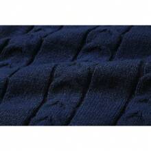 Conjunto de 2 piezas de falda larga de punto grueso trenzado y suéter de invierno para mujer - Marina de - Ver 6