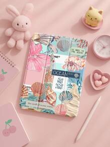 Une magnifique et mignonne coque de protection en forme de fleur de conque, avec un design résistant aux chocs, convenant aux étuis de protection pour iPad de 7e, 8e et 10e génération (10,2 pouces). Avec fente intégrée pour stylet et fonction de veille/réveil. Un cadeau idéal pour les fêtes et le nouvel an.