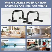 Push Up Bar 9.5 High Parallettes Bars No Wobbling Dip Bar For Handstand Planche LSit Strength Training Calisthenics Equipment For Home Gym SH PO - Black - View 4