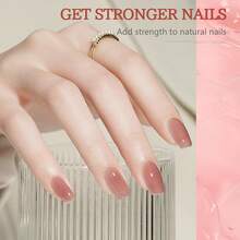 2 Bottles Of Top Coat Base Coat Set No Wipe Foundation Combination Bright Surface At Home DIY Nail Salon Girl Gift - 4 件裝增稠凝膠 - 查看 5