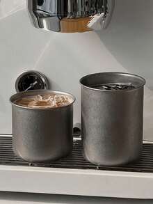 1 件复古不锈钢杯，工业风格水杯，果汁或冰饮料杯，哑光不锈钢咖啡杯 - 銀色 - 查看 5