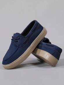 男士 2025 新款简约经典休闲舒适时尚运动鞋 - 透气，高街休闲鞋，带鞋带，网眼面料，适合所有季节，圆头，织物鞋面，EVA 鞋底，适合男士、学生、户外、街头服饰，轻便耐用 - 彩色 - 查看 5