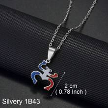 1pc Puerto Rico Map Flowers Masks Traditional Symbol PR Frog Necklaces For Women Girls Stainless Steel Jewelry