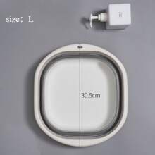 1pc Convenient And Stylish Foldable Washbasin, Portable Foldable Washbasin, Vegetable Washing, Underwear Washing, Foot Soaking Basin Can Be Used For Home, School, Office, Car, More Space Saving. Foldable Sink Basin Saves Space - Durable Plastic, Portable Foldable Washbasin, Suitable For Home, Dormitory, Camping