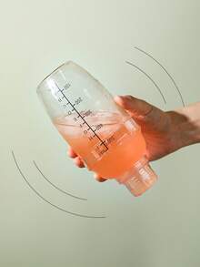 1 Peça Copo Medidor Agitador para Chá de Limão, Chá de Frutas, Chá de Leite, Copo Misturador Transparente, Resistente ao Frio, Calor e Pressão, Com Design de Pegador para Bebidas Frias, Usado como Utensílio de Cozinha, Garrafa Esportiva, Garrafa de Água para Uso Externo