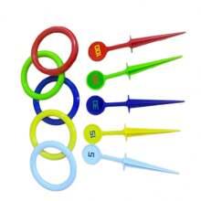 10pcs Outdoor Beach Sports Throwing Ring, PVC Material, Lawn Game Apparatus, Throwing Ring Game, Share Happiness And Interactive Entertainment With Family And Friends, Suitable For Parks, Beaches, Backyards, Camping
