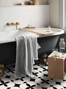 6 PCS Vinyl Floor Tiles, Removable And Waterproof Flooring Tiles For Renters, Stick On Floor Tiles For Bathroom