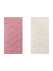 6张35cm*70cm 3D压花泡沫墙纸仿皮纹 柔软有质感（厚度0.4cm/0.16英寸）自粘泡沫墙贴 可重复使用可裁剪 卧室装饰背景 隔音加厚墙布 床头软包 防水防潮防尘防撞贴纸 家居装饰墙面装饰墙贴