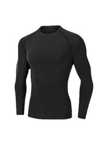 YINGHU Men's Compression Shirt, Long Sleeve, Sports Base Layer, Workout Activewear, Running