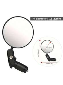 2pcs/Set Bicycle Mirrors, Handlebar End Bike Rearview Mirrors 360 Degree Adjustable Convex Glass Lens For Mountain & Road Bikes, High Definition Convex Mirror, Riding Rear View, With Hex Wrench For Easy Installation
