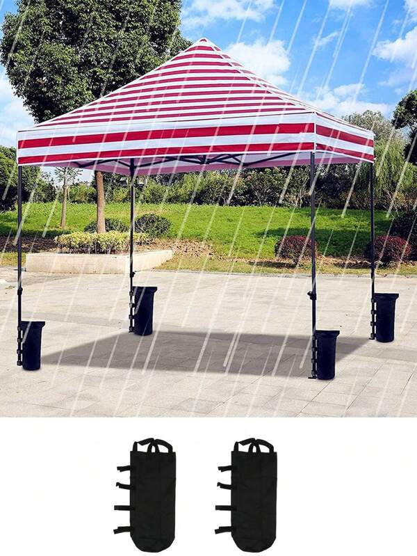 1/4PCS Sand Bag Tent Kit For Garden Gazebo Marquee Party Tent Set - Leg Weights Foot Sand Bags Tent Weights Sand Bag Oxford Cloth Canopy Weight Reusable Empty Weighting With Handle Fixed Sandbag