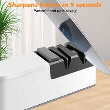 Electric Cutter Sharpener Electric Blade Sharpener Multifunctional Scissor Blade Sharpener Minimalist Electric Cutter Blade Sharpener Cutter Sharpener For Kitchen Cooking - White - View 7