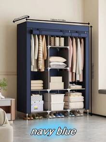 1 件便携式衣柜，大容量简易储物柜，多层卧室收纳架 - 彩色 - 查看 10
