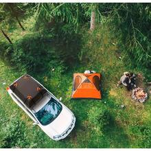1 件车顶行李袋，带汽车防滑垫，15 立方英尺防水旅行行李袋，防尘货物袋，可折叠车顶行李架，通用储物袋，汽车配件，适用于旅行户外露营车顶行李袋，带防滑保护垫 - 彩色 - 查看 10
