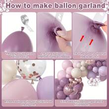 [Bohemian Style Decorative Balloons] 100pcs Light Purple, Beige And Gold Balloons, Suitable For Floral Arch, Perfect For Lavender Theme Anniversary, Bridal Shower, Boy/Girl, Baby Shower, Gender Reveal, Wedding, Birthday, Room Party Decor