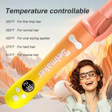 1 Inch Rotating Curling Iron - Belmaker Beach Hair Automatic Curling Iron, Upgraded Professional Tourmaline Ceramic Automatic Curling Iron, 30 Seconds Heating Function For All Hairstyles - Gift For Girlfriends, Mothers Curling  Iron Comfort Orange-Brand Promotions