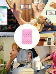 3/4 件硅胶手机粘性手柄,防滑硅胶粘性手机支架粘性手机壳支架免提手机配件支架用于自拍和视频,1/2/5/10/50/100 件,多功能手机配件,适合所有型号 - 彩色 - 查看 9