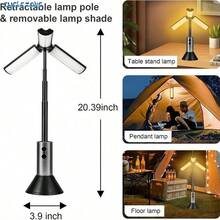 1pc Multi-Function Camping Light, 270° Adjustable Flashlight, Camping Lamp, Atmosphere Light, Portable Outdoor Hanging, Smart Multi-Mode Lighting, Telescopic Arm 20.39in, Suitable For Outdoor, Home, Night Lighting