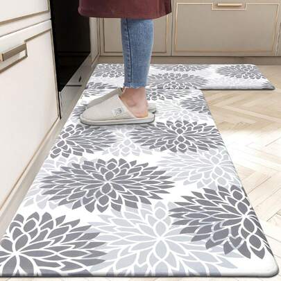 HEBE Anti Fatigue Kitchen Rug Sets Non Slip Kitchen Mats Floor Cushioned Kitchen Rugs And Mats Waterproof Comfort Standing Runner Kitchen,Home Office,Sink,Laundry YHYP