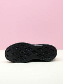 女士休闲运动鞋,轻便,百搭,厚底,透气,跑步鞋,软底 - 黑色 - 查看 7