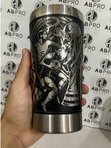 Personalized Thermal Cup With Laser Engraving 360° Various Arts - PALM TREES 01 - View 4