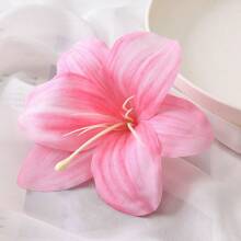 7pcs/1 Set Faux Lily Flower Hair Clips, Boho Style Side Bangs Hair Clips, Sweet Beach Holiday Decorative Hair Accessories, Delicate Floral Duck Clip Hair Pins, Suitable For Daily Wear And Beach Photo Shoot, Summer Accessories, Travel, Claw Clips, Alligator Hair Clip, Hair Slide, Hair Claws, Vacation Outfits Woman