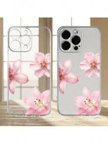 Funda con estampado floral vibrante, fabricada en TPU, de cobertura total, compatible con phone 16, 15, 14, 13, 12, 11 Pro, X/XS - Multicolor - Ver 1