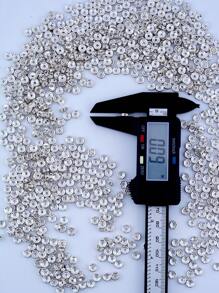 103 Stücke 6mm/73mm silberfarbene Kristall Abstandsperlen, ideal für das Basteln von Armbändern und Halsketten