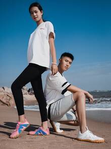 Zapatos de senderismo cómodos, transpirables y de suela blanda, el nuevo favorito para viajes al aire libre de las mujeres, con un diseño moderno y práctico. - Blanco - Ver 5