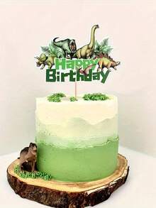 Bộ 8 món đồ trang trí bánh sinh nhật chủ đề khủng long, đồ trang trí bánh sinh nhật hình khủng long rừng bao gồm khủng long bạo chúa, khủng long ba sừng, khủng long Brachiosaurus và trứng & cây dương xỉ, thích hợp cho tiệc sinh nhật theo chủ đề khủng long, lễ rửa tội, trang trí bánh nướng nhỏ, tiệc khủng long, trở lại trường, sinh nhật vui vẻ, Halloween - Nhiều màu - Xem 3