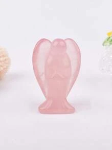 1 Peça Decoração de Anjo de Cristal de Quartzo Natural Esculpido à Mão, Espécime Mineral, Decoração Doméstica/de Quarto, Adequado como Presente de Feriados