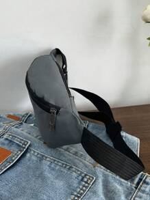 1pc Fashionable Women Waist Bag/Chest Bag With Invisible Zipper, Solid Color & Waterproof Nylon Material For Holding Coins And Small Item Men Zip Front Waist Bag Chest Bag Fanny Pack Crossbody Bag Back To School Vacation Bag Pack Spring School Supplies Purse Side Bags For Men Belts