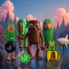 8 件，1 套意大利 Brainrot 塑料玩具娃娃 Tung Tung Tung Sahur Tralalero Tralala 装饰雕塑、桌面摆件、万圣节、圣诞节、生日礼物 - Italian Brainrot Toy - 查看 4