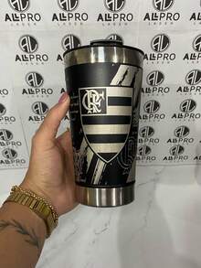 Personalized Thermal Cup With Laser Engraving 360° Various Arts - FLAMENGO 02 - View 2