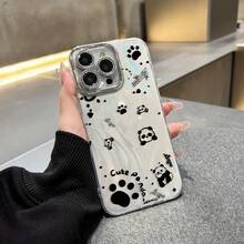 Funda para teléfono 1 pieza compatible con todos los modelos 16/15/14/13/12/11 (incluido 13/14 Pro/15 Plus/16 Pro), esta nueva funda para teléfono con láser IMD degradado con patrón vibrante presenta una película para lentes y un diseño híbrido clásico que es resistente a los golpes. - Colores mixtos 1 - Ver 2