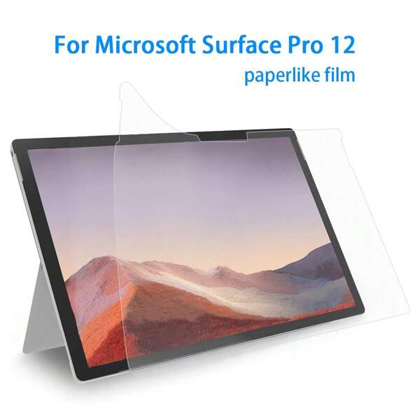 [1 حزمة] واقي شاشة بشعور الورق لجهاز Microsoft Surface Pro 12، للكتابة والرسم والتصوير بقلم السطح مثل الورق، مضاد للبصمات ومضاد للانعكاس، مع طقم تركيب سهل