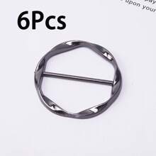 1/2/6 Stücke Damen Zinklegierung einfache geometrische Spiral-Schalbrosche