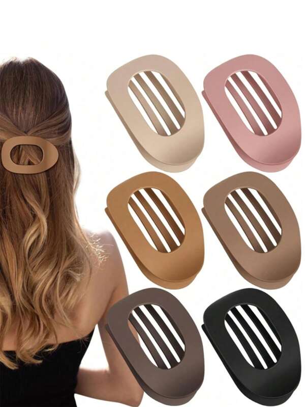Vintage Matte Eight-Character Hair Claw Clip Acrylic Disc Hair Clamp, Simple Elegant Eight-Character Hair Clip Alligator Hair Clip, Suitable For Elegant Updo, Hair Clip For Women Claw Clips Hair Claws Hair Barrettes, School Stuff