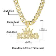 Men's Shiny Cuban Chain Necklace, Miami Style Silver Plated Gold Plated Shiny Necklace, Hop Necklace - Jin Wang - View 2