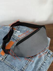 1pc Fashionable Women Waist Bag/Chest Bag With Invisible Zipper, Solid Color & Waterproof Nylon Material For Holding Coins And Small Item Men Zip Front Waist Bag Chest Bag Fanny Pack Crossbody Bag Back To School Vacation Bag Pack Spring School Supplies Purse Side Bags For Men Belts