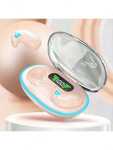 X55 睡眠耳塞无线迷你耳机，TWS 蓝牙耳机，立体声隐藏式耳机带麦克风，高清通话，防水，150mAh