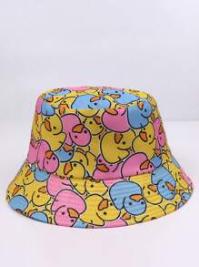 1 Stück Leoparden-Muster Polyester umkehrbarer Fischerhut, warme Dekor UV-Schutz Herbst Frucht Halloween gestreifte Fischerhut, geeignet für Männer und Frauen Halloween Dekoration