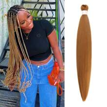 1/3/6 Packungen schwarze Haarflechtung Vorgespanntes Knotloses Kanekalon Box Zöpfe Haar zum Flechten Vorgespannt Lang Gerade Synthetische Zopf In Haarverlängerung Für Knotlose Zöpfe